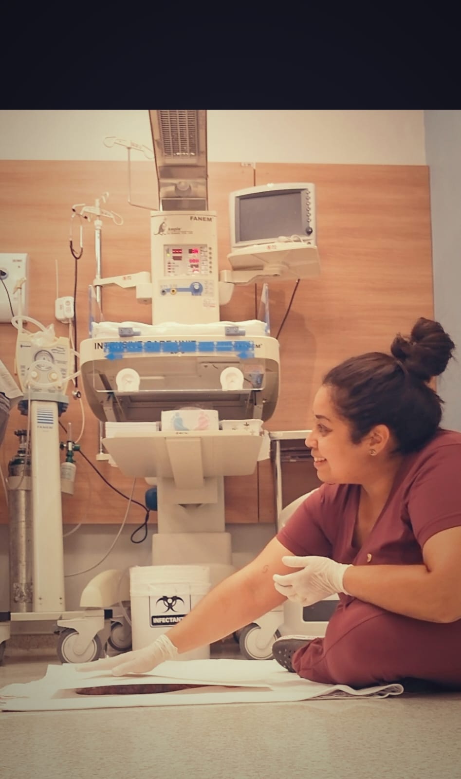 Karla no centro obstétrico